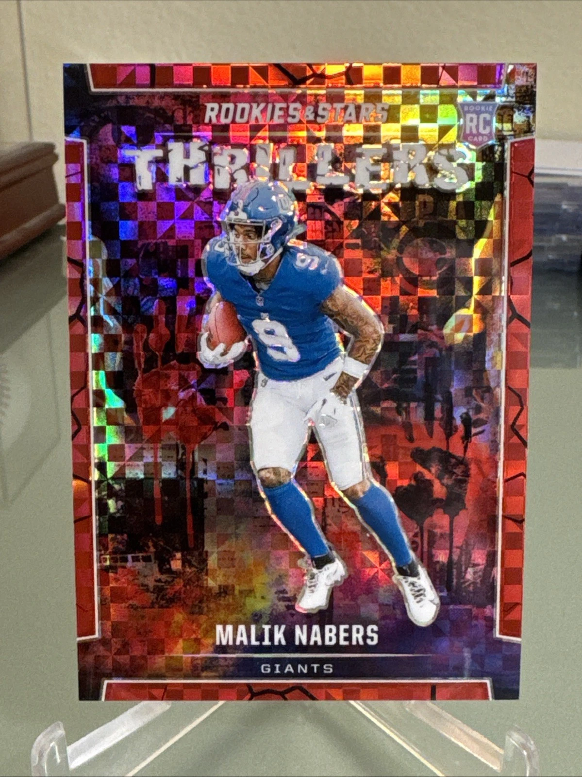 Malik Nabers Panini Rookies & Stars Thrillers #TMNS Red