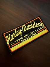 Vintage Harley Davidson Classic Motorcycle Patch Factory Hat Vest Shirt Jacket