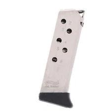 Walther PPK .380 ACP 6-Round Magazine With Finger Rest Nickel