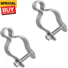 2 Pack 2-3/8inch Chain Link Fence Frame Gate Post Hinge/Galvanized Steel Zinc Pl