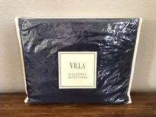 Noble Excellence Vintage Washed Linen Navy Blue Full / Queen Duvet Cover