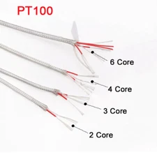2/3/4/6Core PT100 Compensation Wire PTFE Shield Signal Wire Silver Plated Copper