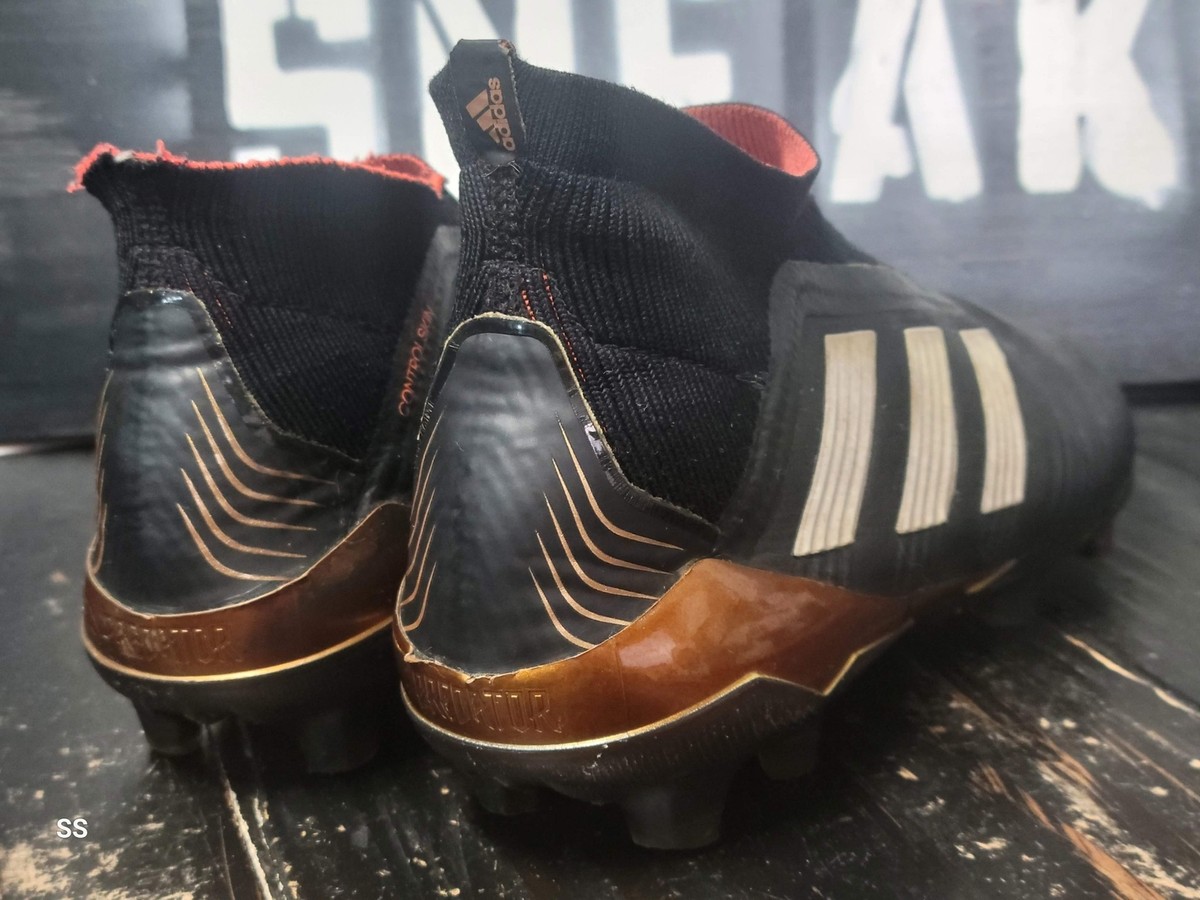 Adidas Predator 18+ FG Black/Gold Bronze Soccer Cleats Adidas Predator 18+ FG Black/Gold Bronze Soccer Cleats
