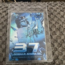 2020 Topps Fire Shattering Stats Blue Chip #SS2 Ronald Acuna Jr.