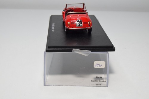 B41 1:43 SPARK S1498 FIAT 500 GAMINE 1967 RED MIB - Picture 9 of 19
