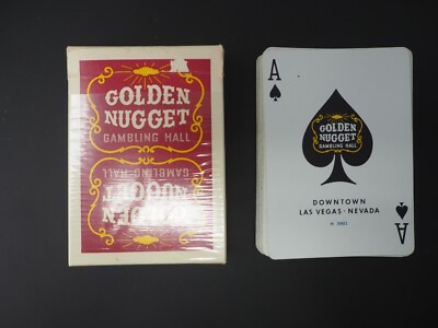 Vintage Golden Nugget Gambling Hall Red Deck Of Cards