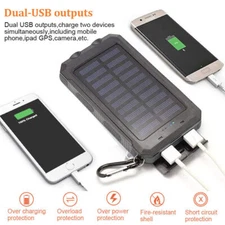 Waterproof Solar Power Bank 9000000mAh Portable External Battery Charger 2023