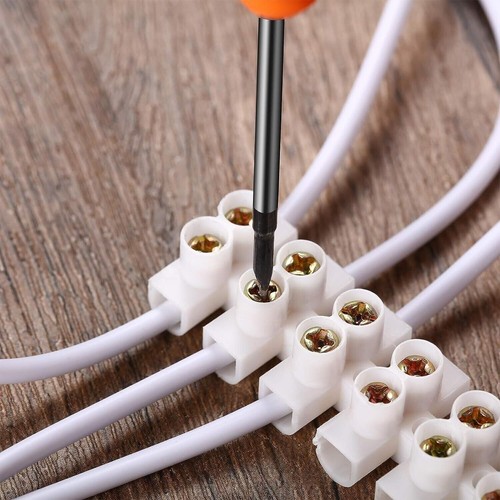 380V 10A Dual Row 12 Positions Screw Terminal Electric Barrier Strip Block 20pcs - Picture 4 of 6