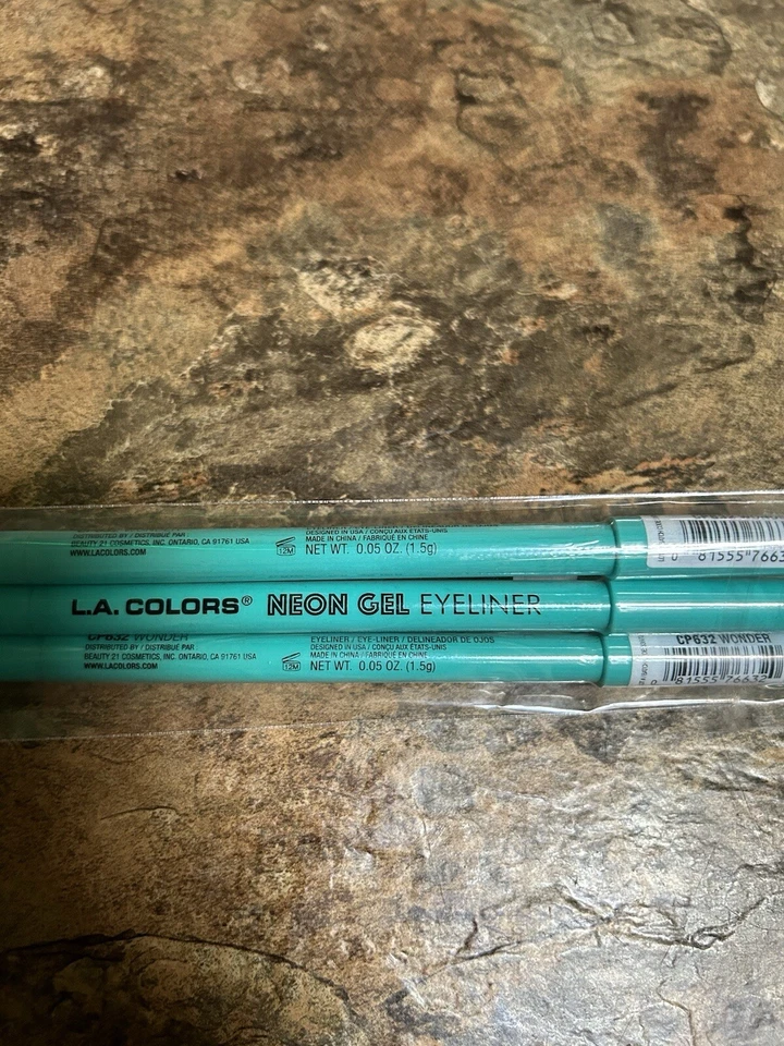 L.ACOLORS NEON GEL EYELINER. CP632 Wonder. 3 pcs. Brand New - Image 3 of 4