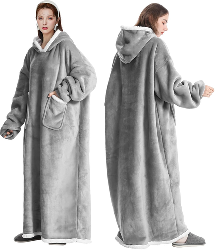 Coperta Con Maniche Coperta a Quadri Con Maniche Coperta Con Cappuccio per Adult - Foto 12 di 12