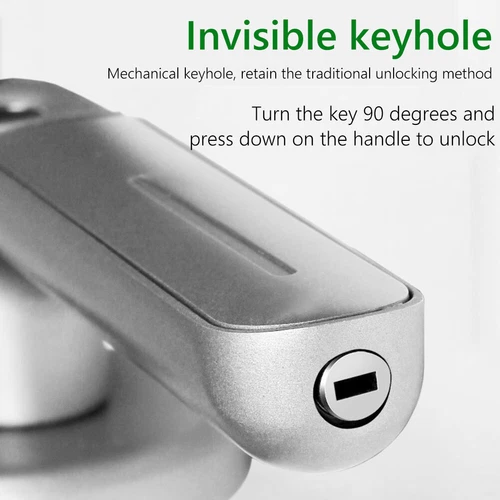 Fingerprint Door Lock Handle Anti Theft Smart Electric Biometric Keyless Entry - Picture 7 of 11
