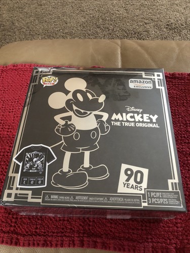 Funko Pop! 3 Pack & Tee: Disney - Mickey's 90th Amazon exclusive Size Large - Picture 2 of 12