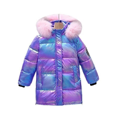 Winter Girls Warm Coat Hooded Faux Fur Parka Kids Travel School Jackets Outwear - Picture 12 of 28