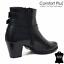 thumbnail 12  - Ladies Leather Boots Womens Block Heel Formal Ankle Biker Chelsea Boots Shoes