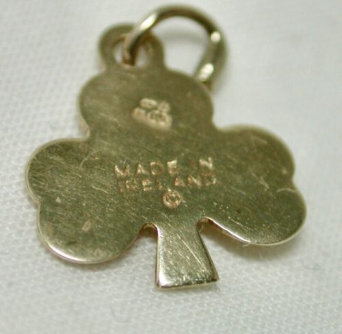 Four 9ct Gold Charms Shamrock Elephant Sea Horse Diamond Set Heart 22445 - Picture 6 of 6
