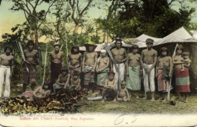 argentina, CHACO, Indios Chamacoco, Group of Nude Indians (1906) Postcard