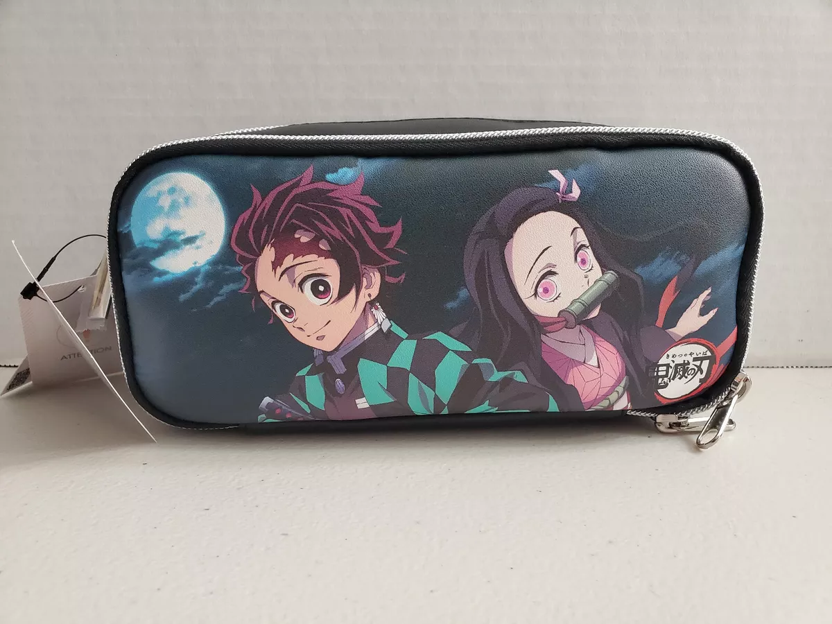 Tanjiro and Nezuko Retro Art Demon Slayer T-Shirt Zip Pouch by