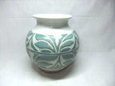 P & A Hall Vase Pennine Signed Studio Pottery Handmade Hand Thrown Ceramic