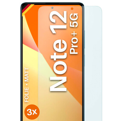 3x Schutzfolie Matt für Redmi Note 12 Pro Plus 5G Displayschutz Dünn Anti Reflex