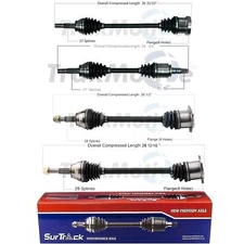 SurTrack Set of Front & Rear CV Axle Shafts KIT For Infiniti FX35 3.5 AWD 03-08