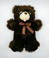 Lemonwood Asia Teddy Bear 16" Plush Dark Brown Vintage Stuffed Animal ADORABLE