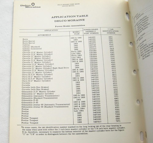 1964-1966 Corvette Chevelle Nova GTO 442 NOS GM Brake Booster Manual 1965 SS 396 - Picture 3 of 12