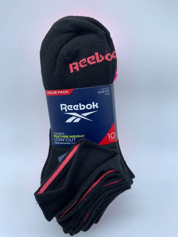 NUEVO PAQUETE DE 10 PARES ZAPATOS MUJER REEBOK PERFORMANCE ENTRENAMIENTO CORTE BAJO TALLA 4-10 Foto 3 de 4