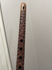 Vintage Beautiful Wooden Musical Mouth Flute Hand Carved Woodwind Bansuri 13