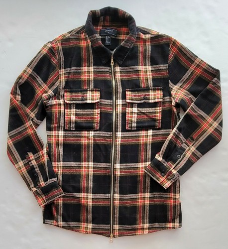 Forever 21 Men Plaid Zip Up Jacket Men 
