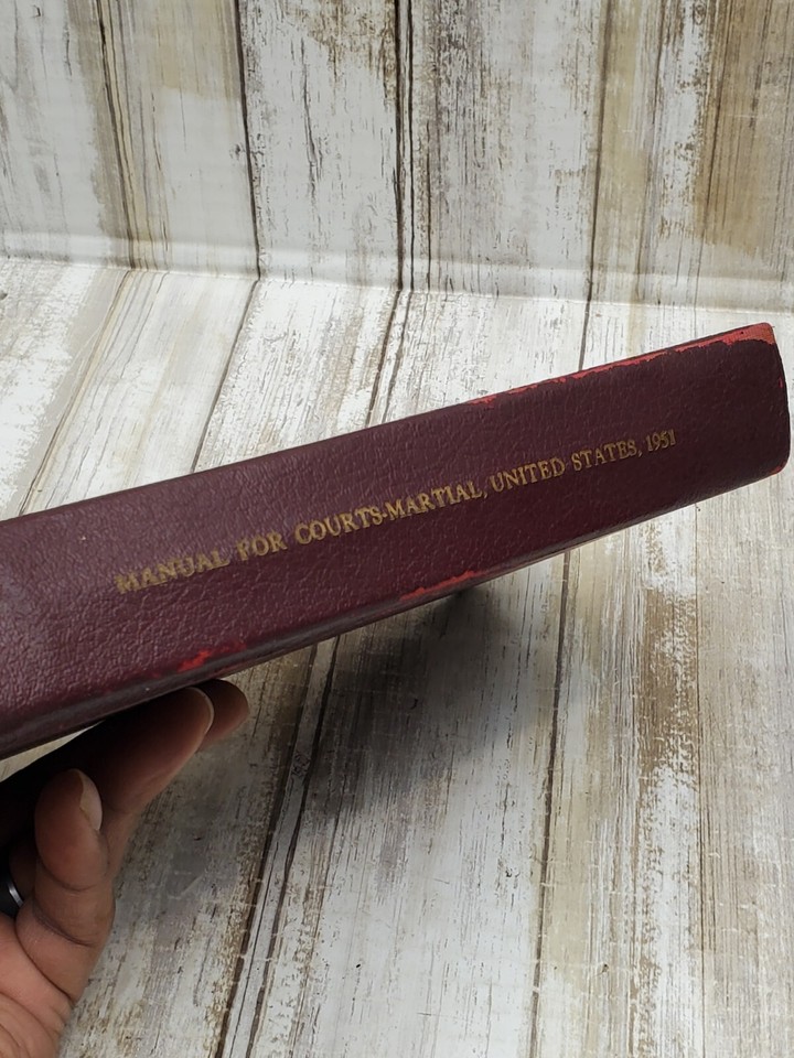Manual for CourtsMartial United States 1951 Hard Cover Law eBay