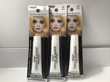 3 Tubes Face Paint White Cream Makeup SPIRIT Halloween Costume 1oz