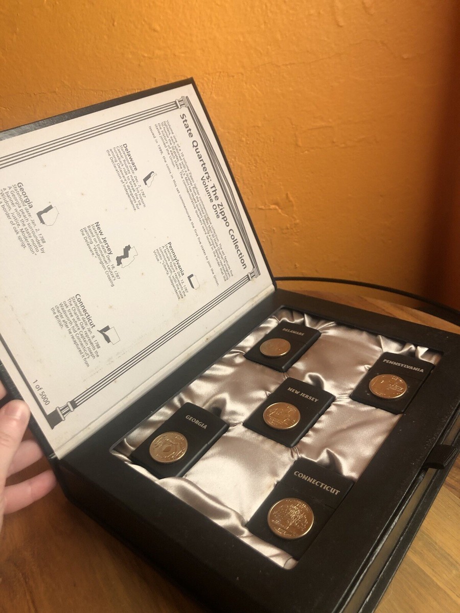 2M2-1「Zippo 50 STATE QUARTER SERIES ペンシルバニア州 記念コイン付」1999年製 米国50州 限定品 ジッポー 煙草 たばこ 喫煙具 現状品