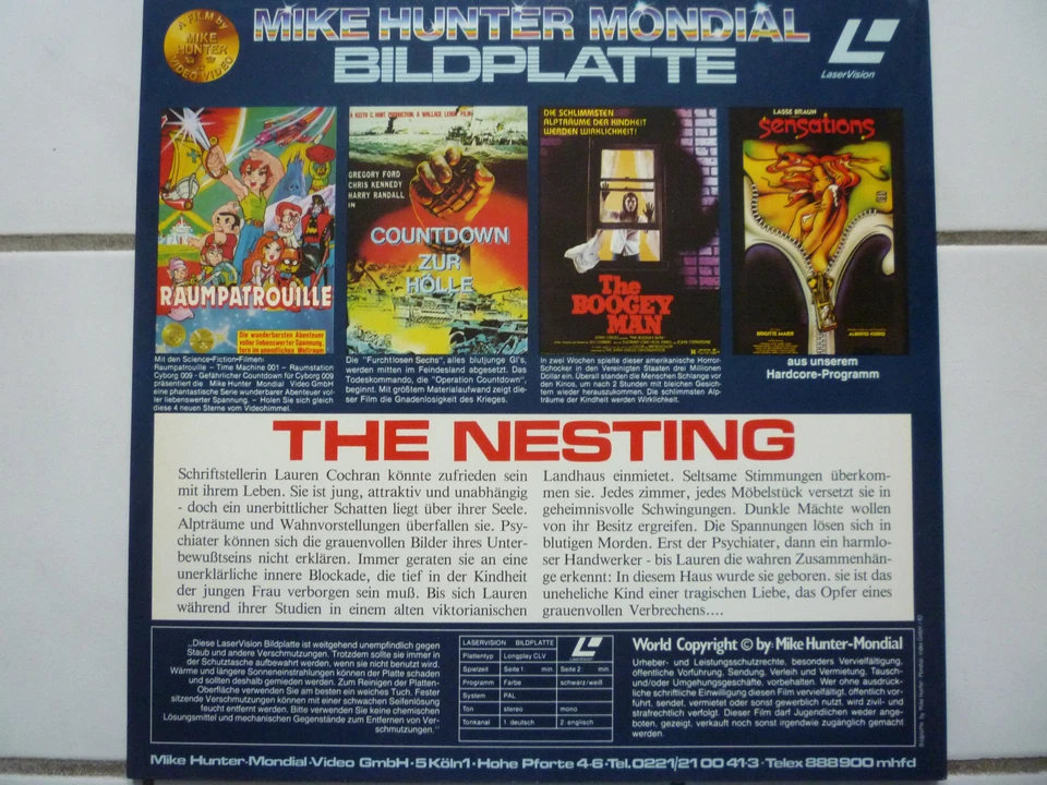 The Nesting - Haus Des Grauens (Slasher 1981 Mike Hunter Bildplatte LD PAL 1982) - Bild 4 von 4