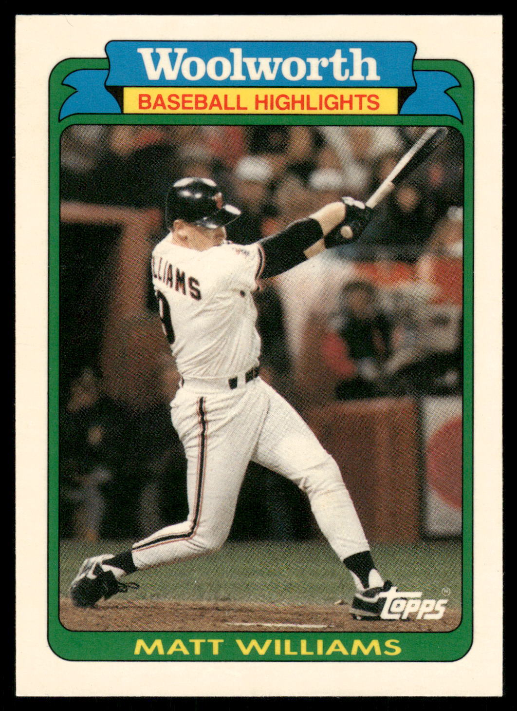 1990 Topps Woolworth Baseball Highlights #30 Matt Williams Giants Baseball Card