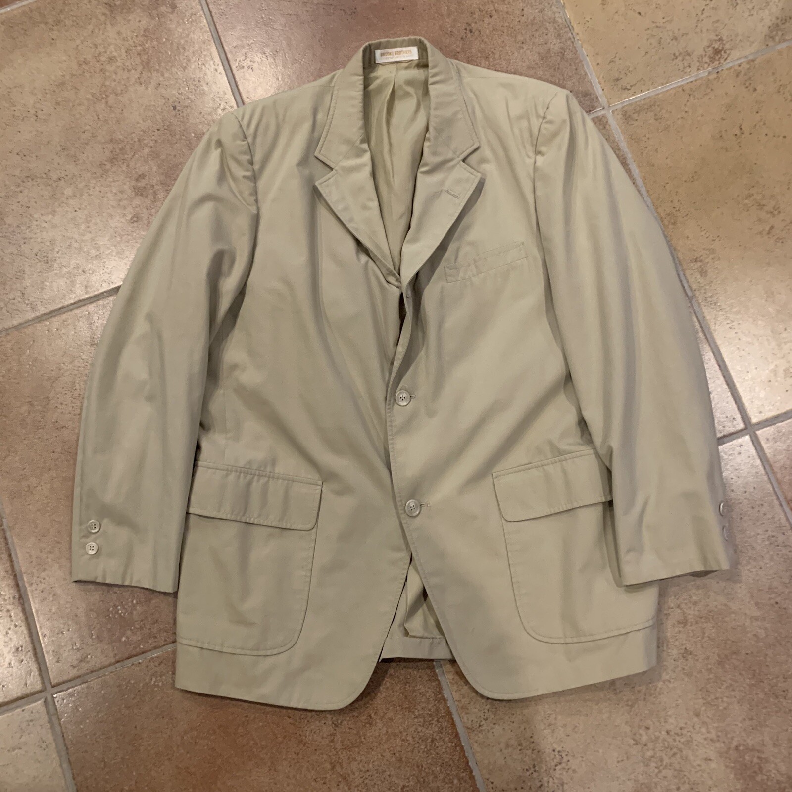 Blazer bronceado de colección años 60 años 70 Brooks Brothers etiqueta amarilla para hombre-image