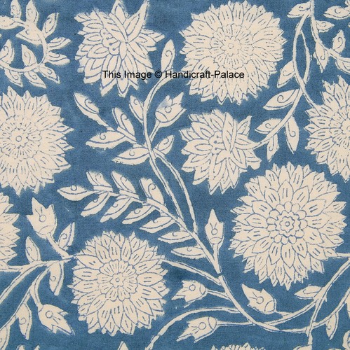Schöne Sonne Blume Stoff Baumwolle Tisch Servietten Blockdruck 4 Stück Set - Bild 2 von 3