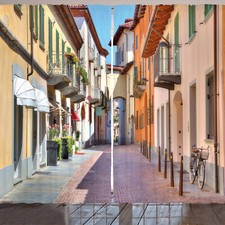 Stadt Rustikale Gardine Alba Stadt Italien St...