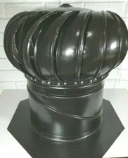 Master Flow 12" Galvanized Wind Turbine & Base, Black (GIC12BL)