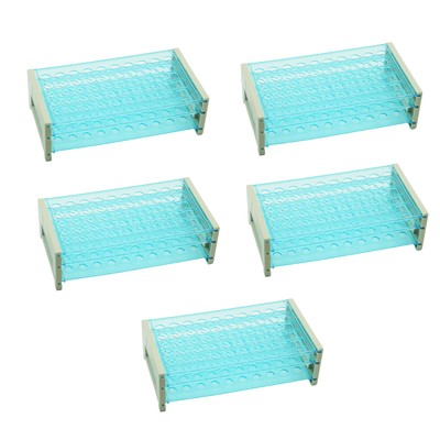 5 Pcs Test Tube Rack for 12/13 mm Tubes 50 Holes with Hole Diameter 13mm Deta...
