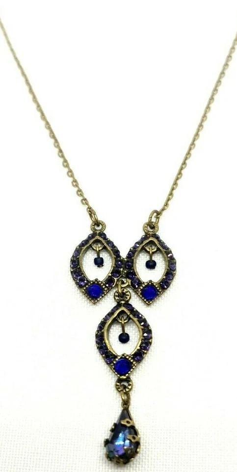 Precioso collar Michal Negrin delicado con cristal azul púrpura. Foto 2 de 4