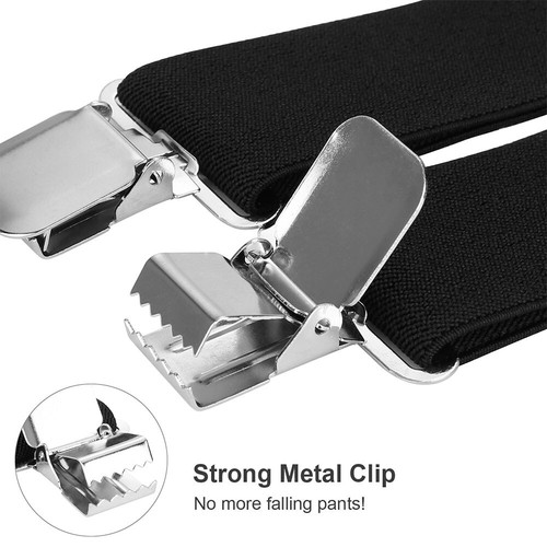 Mens Braces With Heavy Duty Metal Clip 50mm Wide Suspender Trouser Suspender UK - Bild 4 von 16
