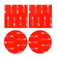 4 Pack Heavy Duty Round Double-Sided Tape (2-inch Diameter) - 3M VHB Adhesive
