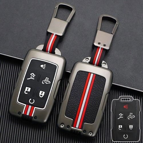 Zinc Alloy Silicone Car Key Fob Case Cover For Chevy Tahoe For GMC Sierra Acadia - Picture 3 of 11