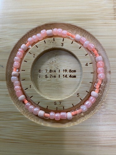 Freundschaftsarmbänder aus Glas Samen Orange & Beige Farben 5er Set - Bild 7 von 7