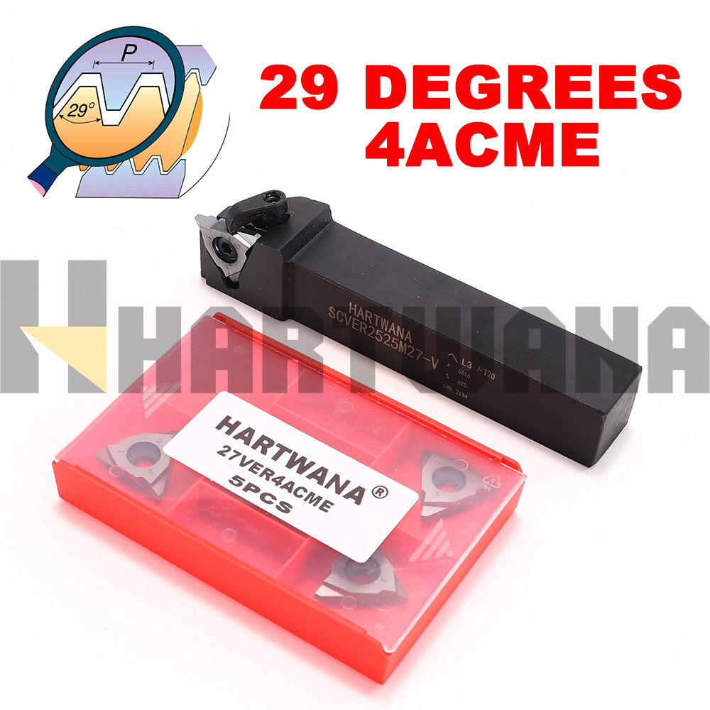 Indexable Carbide Inserts 29° 4ACME Threading Inserts Turning Tool Holder 25mm