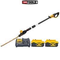 DeWalt DCMPH566 18V XR Pole Hedge Trimmer 3.35m + 2 x 5.0Ah Batteries & Charger
