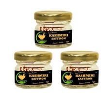 FIJ AYURVEDA Pure Natural A Grade Kashmiri Saffron Original Kesar - 3Gm
