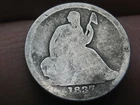 1837 Seated Liberty Half Dime, Small Date, About Good Obverse Details