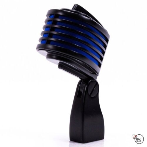 Micrófono cardioide dinámico estilo retro HEIL THE FIN cuerpo negro/azul LED - Imagen 2 de 7