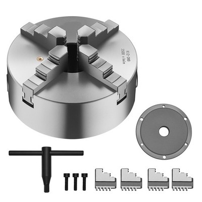 Uimoso 8-Inch 4-Jaw Lathe Chuck with 1.5 in-8 Threaded Back Plate